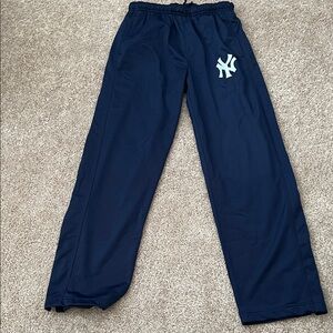 Mens Navy Athletic Yankees Track Pants